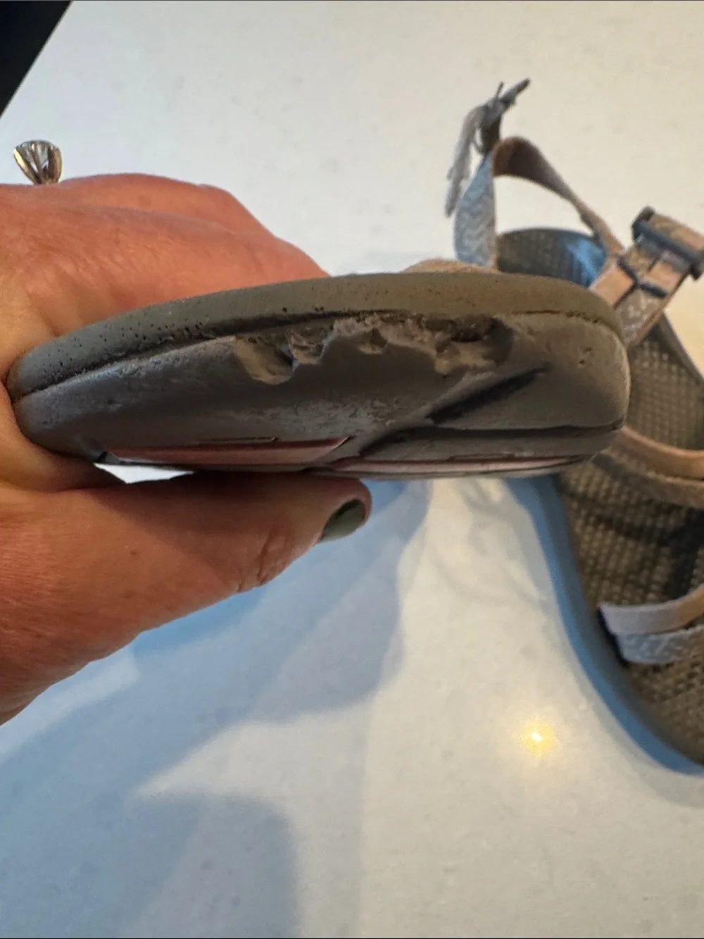 Chaco Kids Brown and Gray Strappy Outdoor Sandals